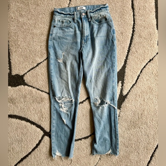 Vibes are Right Light Wash Distressed High Rise Cropped Jeans - Picture 6 of 10